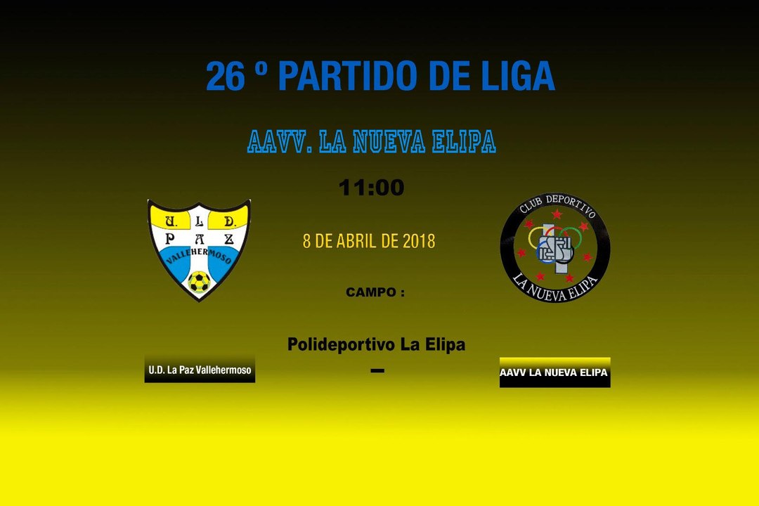 1ª Parte - U.D.La Paz Vallehermoso vs AA.VV. La Nueva Elipa (08-04-2018)