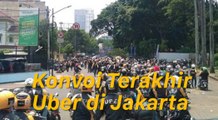 Untuk Terakhir Kalinya, Ratusan Driver Uber Keliling Jakarta