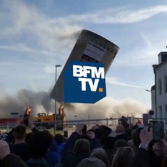 Au Danemark, la démolition de ce silo a mal tourné
