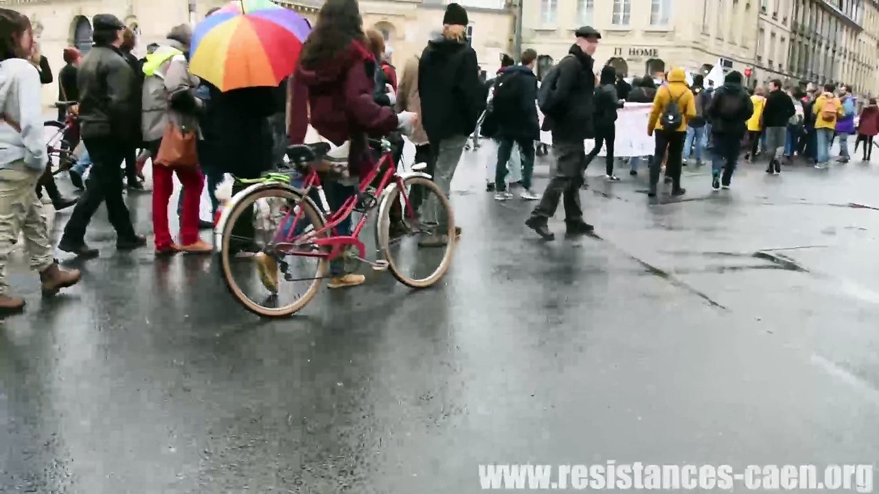 Manif à Caen contre l'expulsion de la ZAD de Notre-Dame-des-Landes le 9 avril 2018