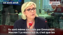 Emmanuel Macron et les retraités: Marine Le Pen dénonce «un sacrifice»