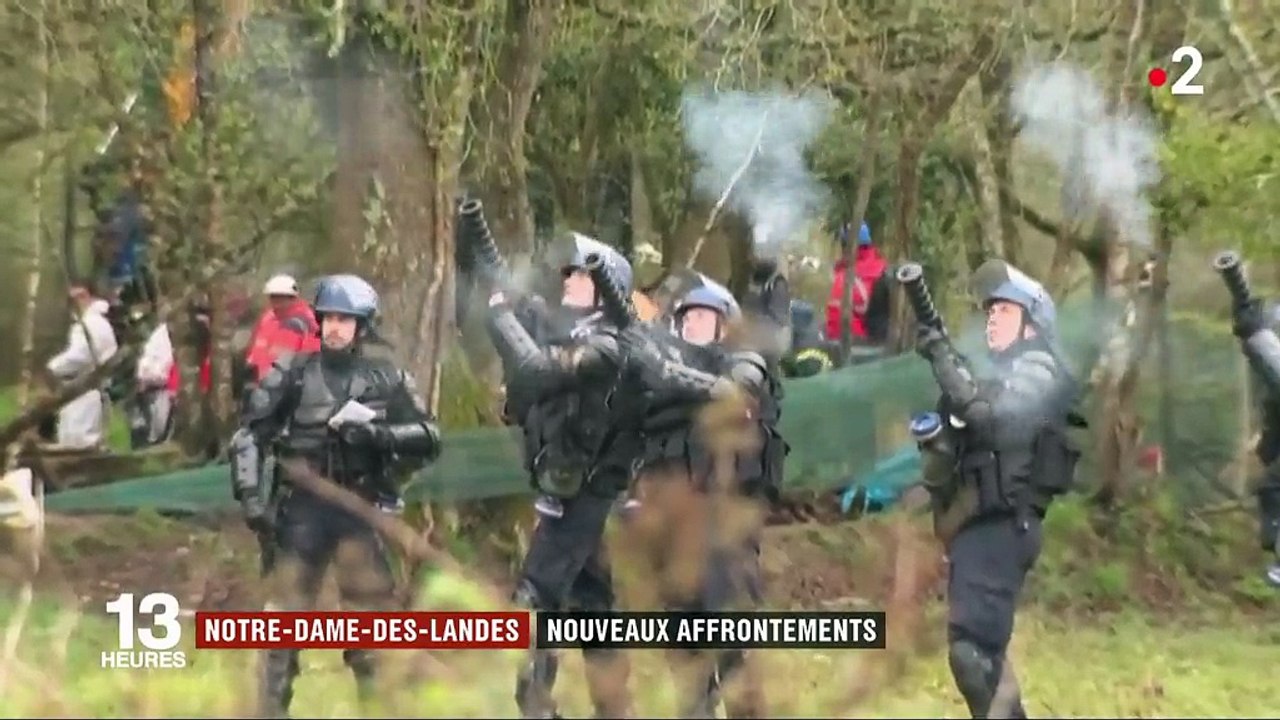 NotreDamedesLandes de nouveaux affrontements Vidéo Dailymotion