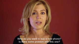 Talking in English about your cellphone - English conversation lesson