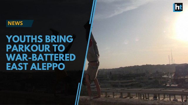 Youths bring parkour to Syria's war-battered east Aleppo