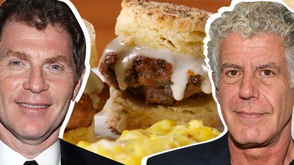 Bobby Flay Vs. Anthony Bourdain: Whose Biscuits And Gravy Is Better?