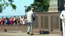Prince Charles pays tribute to fallen soldiers at Darwin Cenotaph