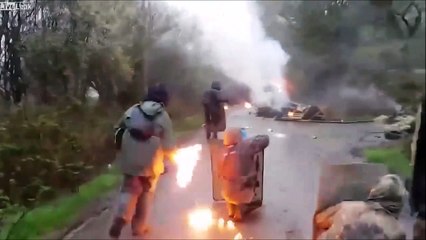 Un zadiste se met le feu à lui même en essayant de lancer un cocktail molotov à Notre-Dame-Des-Landes