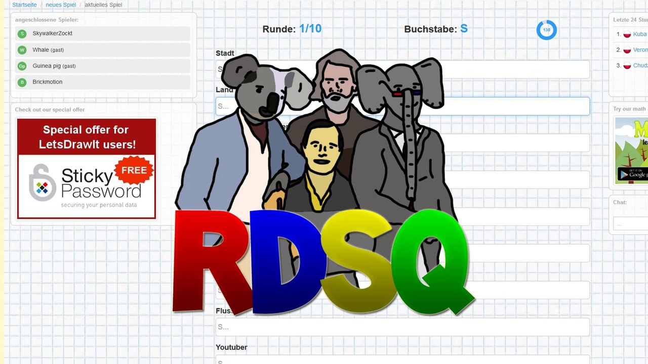 Ich kenn' keine Videospiel-Charaktere! | Stadt Land Fluss ★ RDSQ 4