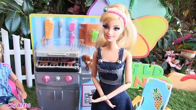 Phim Búp Bê Barbie 2018 Tập Tiệc Nướng Ngoài Trời Cùng Bạn Bè - Đồ Chơi Lò Nướng BBQ Búp Bê Barb