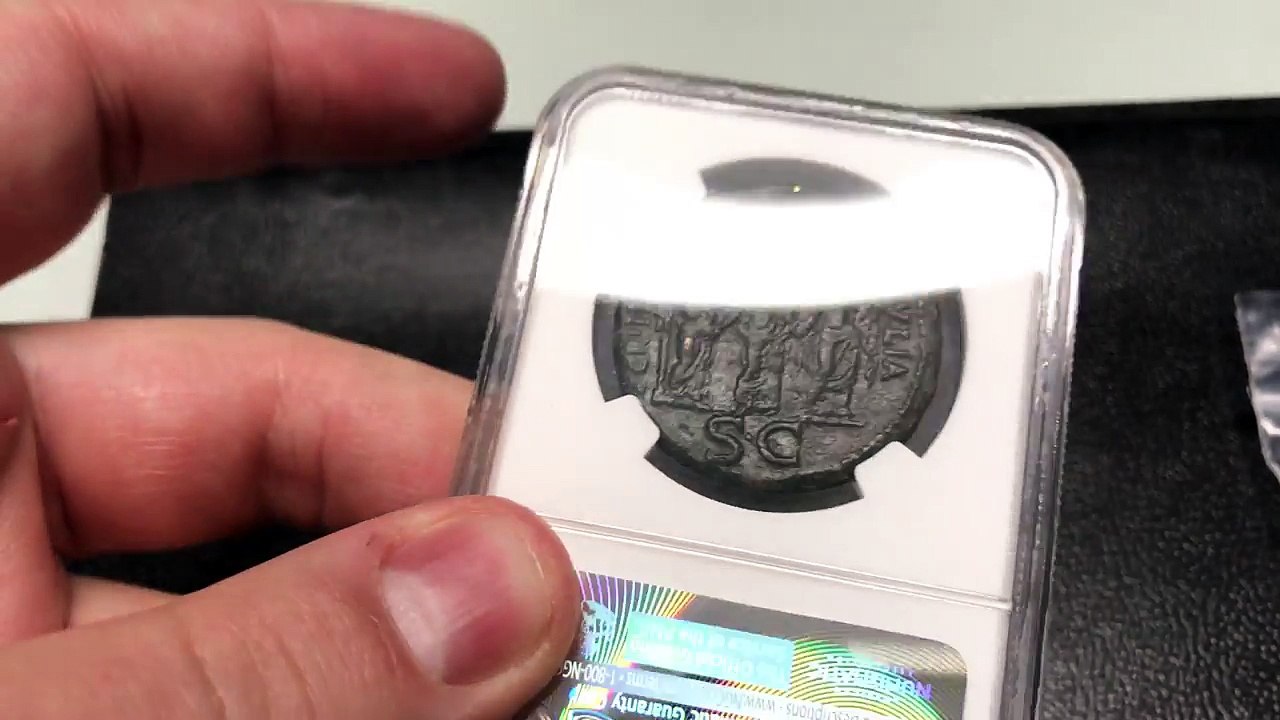 CALIGULA and His THREE SISTERS Rare 37AD Ancient Roman Coin NGC Certified i54741
