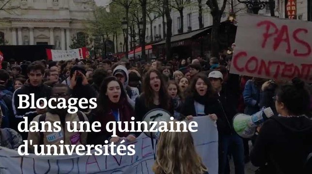Une quinzaine de facs bloquées : la mobilisation étudiante en images