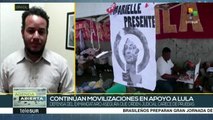 Permanecen las movilizaciones en favor del expte. brasileño Lula