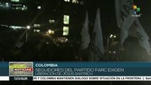 Colombia: seguidores de la FARC exigen liberación de Santrich