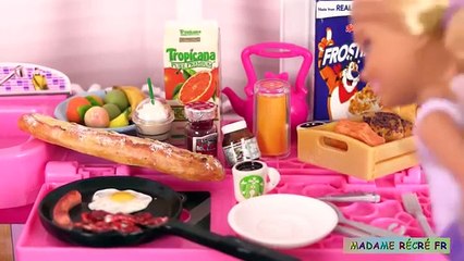 Barbie Morning Routine du Matin ♥ Barbie House Bedroom Morning Routine