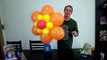como hacer flores con globos - decoración para cumpleaños - flor con globos redondos