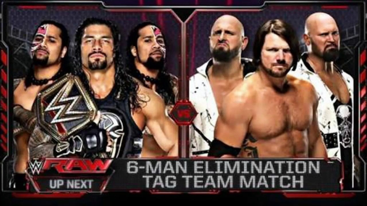 WWE 2k18 Roman Reings And The Usos Vs Aj Styles And Luke  Gallows And Karl Anderson 6 Man Tag Team M