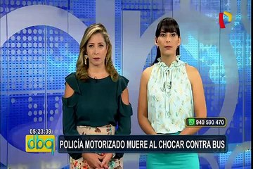 Piura: policía motorizado muere tras chocar contra bus