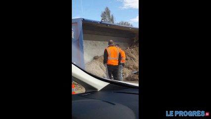 La Boisse : un camion accidenté sur l'A432