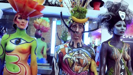 MAKE UP FOR EVER ACADEMY - New York Body Painting Final Exam 2014 Session 6