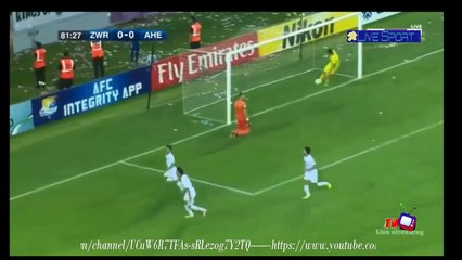 2018-04-10 هدف الزوراء في مرمى نادي العهد كاس الاتحاد الاسيوي