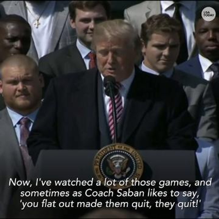 President Trump honors Alabama football at the...