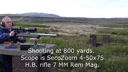 Long range rifle shooting at 800 yards.