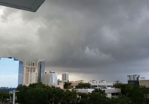 Ominous Clouds Roll Over Fort Lauderdale During Tornado-Warned Storms