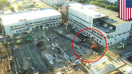 【映像あり】建設現場で巨大クレーンが倒壊　米 - トモニュース