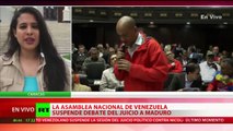 La Asamblea Nacional de Venezuela suspende el debate sobre el juicio contra Nicolás Maduro