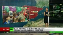 Europeos estallan en protestas por las políticas austeras