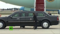 El avión presidencial de Barack Obama despega de EE.UU. rumbo a Cuba