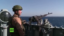 El crucero Moskvá derribará cualquier amenaza para los aviones rusos en Siria