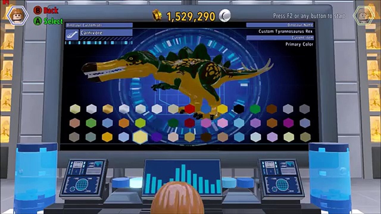 Jurassic World Lego Game Custom Red T-Rex, Spinosaurus Dino Creator Episode 1 By WD Toys