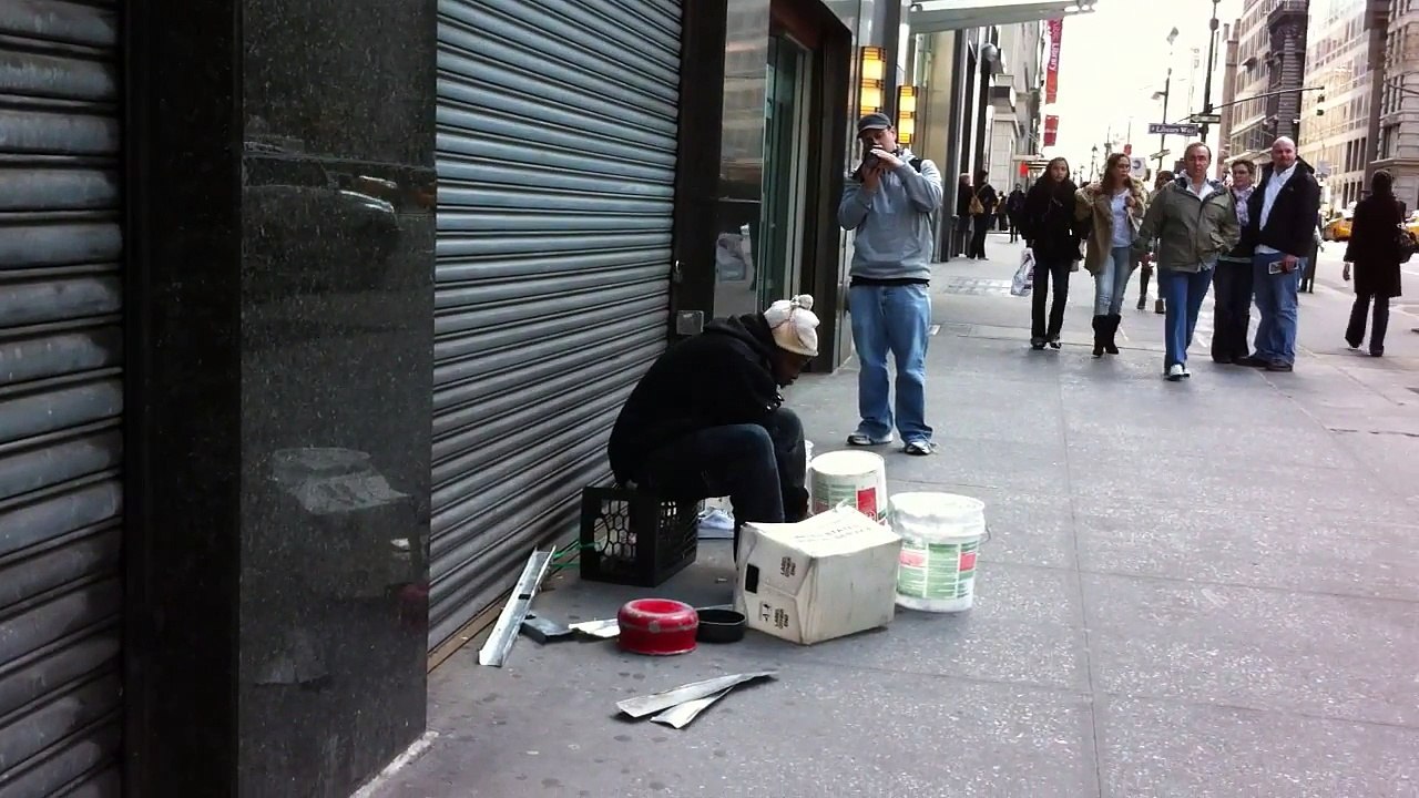 musicien de rue à New-York