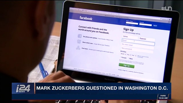 i24NEWS DESK | Mark Zuckerberg questioned in Washington D.C. | Wednesday, April 11th 2018