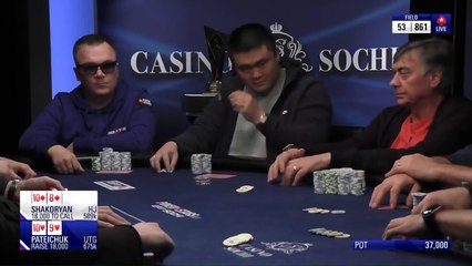 Incredible flop - Flush vs Flush on big poker tournament