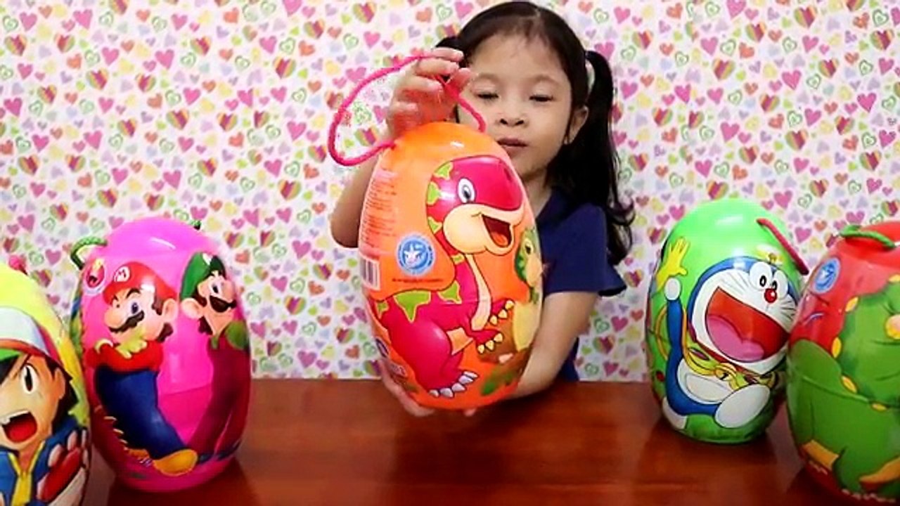 Bóc Trứng Khổng Lồ Khủng Long, Doremon, Pikachu