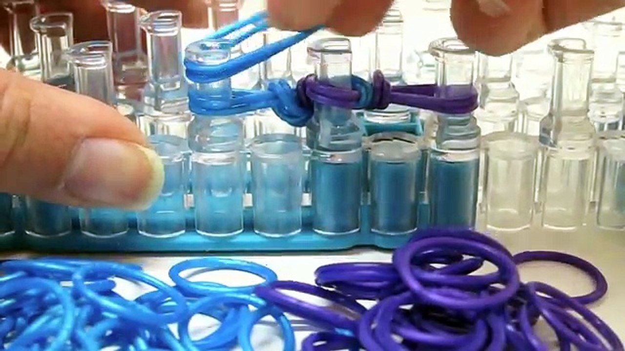 EASY 3-Pin, 2 Segment Dragon Scale Rainbow Loom Bracelet Tutorial