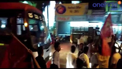 பேருந்து கண்ணாடி உடைப்பு ! பதற்றம்- வீடியோ