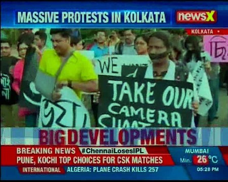Massive protests in Kolkata against assault on journalists