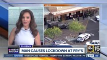 Man prompts lockdown at Phoenix grocery store