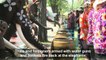Elephant water battle heralds Thai new year festival