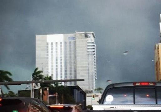 Tornado Swirls Through Downtown Fort Lauderdale
