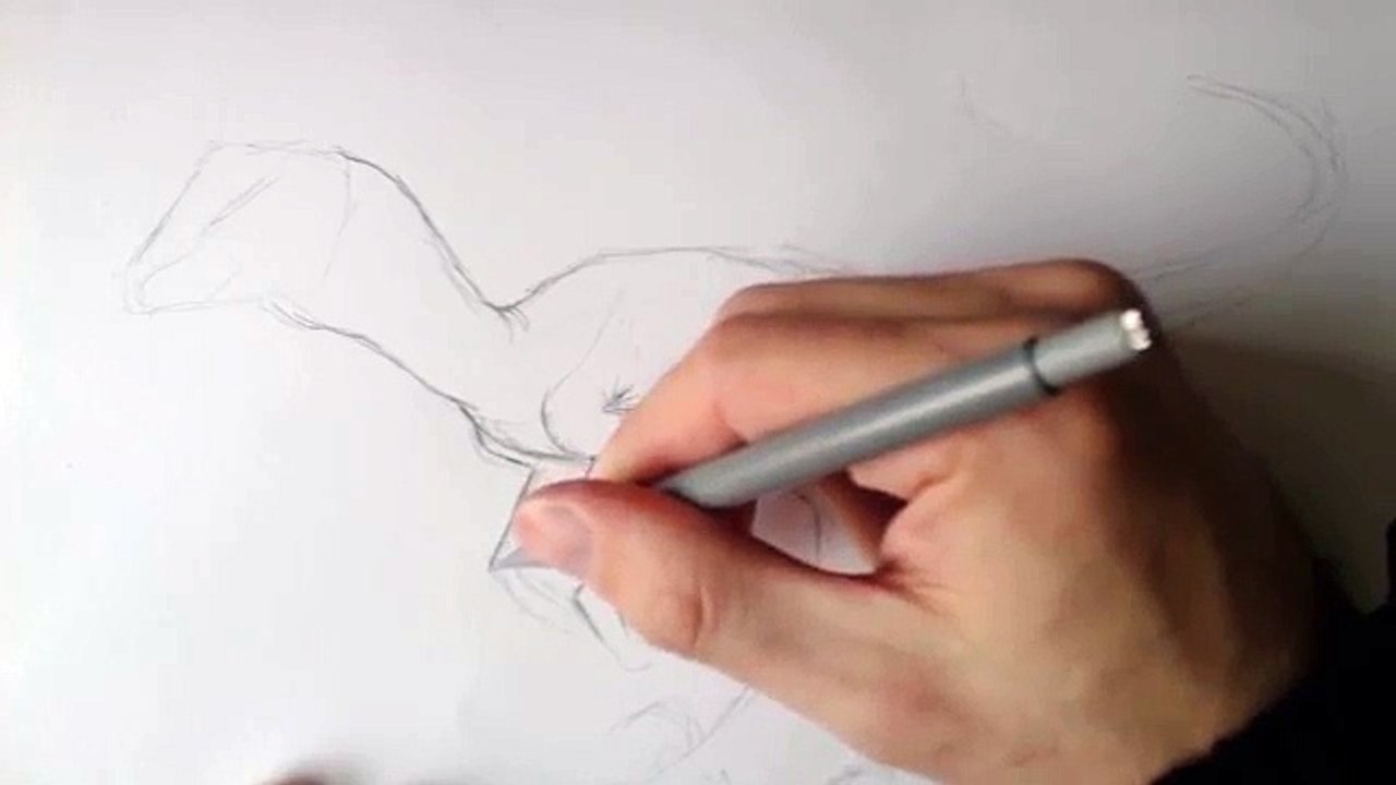 Drawing A Velociraptor from Jurassic Park - Drawing Dinosaur Skin Part 1