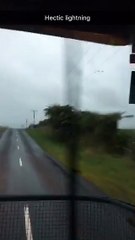 Driving Through a Tornado and Thunderstorm