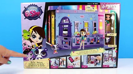 Littlest Pet Shop Style Set Blythe Bedroom LPS Toy Unboxing and Building