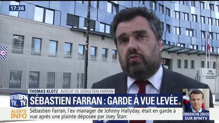 BFM TV : L'avocat de Sébastien Farran explique que le manager est "laissé libre"