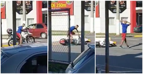 Roubou mota à polícia, acionou sem querer a sirene e rendeu-se para uma viatura imaginária