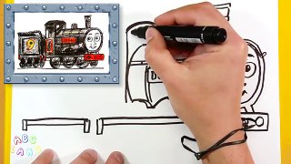 How to Draw Donald ♦ Thomas and Friends ♦ Drawing and Colors Learning video for Preschoolers