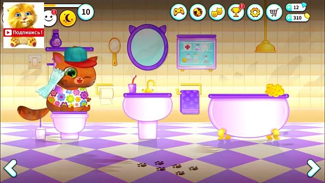 Bir kedi Bubu diş hekimi hakkında karikatür. Bir kedi yavrusu ile ilgili çocuk karikatür.